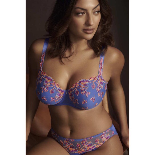 BALCONY BRA TAI SLIP LENCA BLUE EYES PRIMA DONNA 